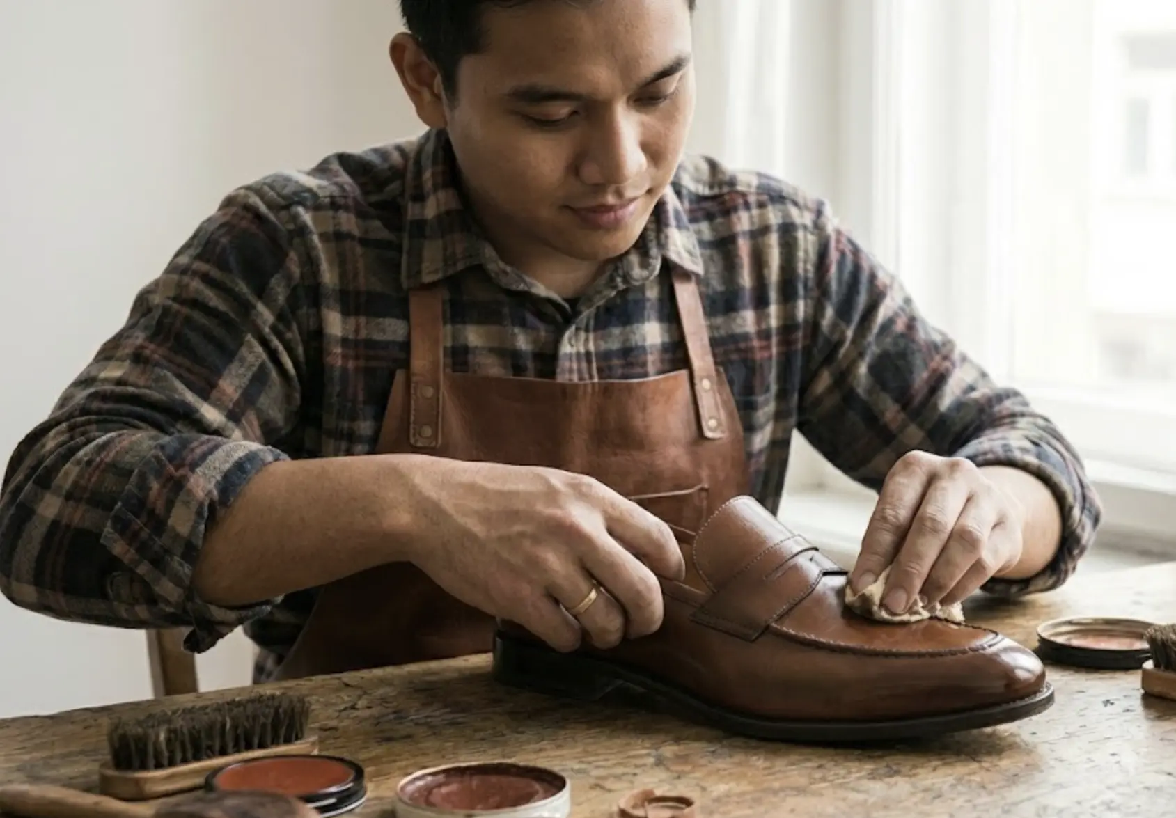 perbaikan sepatu kulit